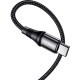 USB-TYPE C CABLE  ΣΕ TYPE C X50 100W 5.0A/20V BLACK 2m ΓΙΑ LAPTOP
